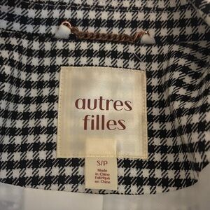 Autres Filles Black and White Houndstooth Jacket
